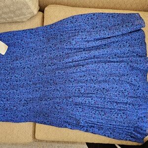 Blue Floral Maxi Skirt